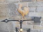 Vintage Cast Iron   Bronze Handcrafted Crowing Rooster Weathervane Large