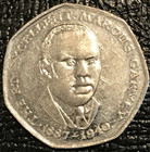 Au unc 1993 Jamaica 25 Cents Marcus Garvey 1887-1940 Coin-apr416