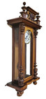 Antique German 19th   20th C Carved Walnut Vienna Regulator Wall Clock