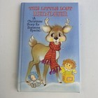 Vintage Mid Century Christmas Greeting Card Reindeer Story Book Style Unused