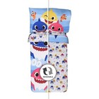 New Baby Shark Toddler Bedding Sheet Set 3pcs For Kids With Reversible Comforter