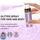 Hair And Body Glitter Spray  1pc Purple Glitter Hairspray Dry Powder Makeup F