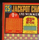 Vintage 25 Cent Jackpot Charley Prize Punch Board Unpunched Trade Stimulator Nos