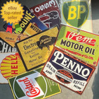 12 Pieces Reproduced Vintage Gas Oil Car Tin Signs Home Bar Man Cave Garage Deco