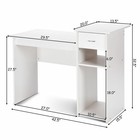 Computer Desk Pc Laptop Table W  Drawer And Shelf Home Office Furniture White