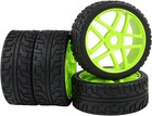Rc Tires   Wheels Set 4pcs - 1 8 Scale 17mm Hex Off-road Buggy Tires For 1 8    