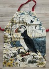 Vintage Rare Ettrick Valley Original Screen Print Pvc Apron Puffins 