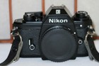 Nikon Em Black 35mm Slr Film Camera Body Only W  Nikon Camera Bag