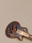 Hard Rock Cafe Chicago Purplish Blue Gold Trim Guitar