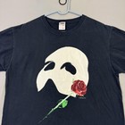 Phantom Of The Opera Shirt Mens Large Black Mask Rose Broadway Musical Graphic