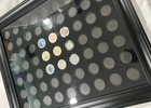 63 Casino Poker Chips Wall Display Picture Frame 19   x23    9 Chips Included     