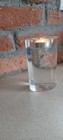 Clear Glass Cylinder Tea Light Holder Modern Freestanding Decorative