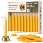 Minute Beeswax Meditation Candles  3 15 Inch Mini Candles 20 Yellow