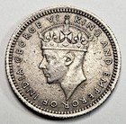 1941 Malaya 5 Five Cents - Silver Coin -  75 Fine - King George Vi - British Uk