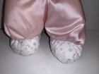 Vintage 1992 Fisher Price Plush White Pink Satin Teddy Bear Stuffed Animal Lovey