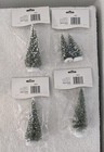 Lot Of 4 Nip New 2004 Holiday Time Village Collectibles Trees 3    6  Christmas