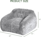 Giant Bean Bag Chair For Adults  Big Comfy Sofa Chair For Bedroom Living Room  B