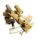 Antique New Marine Beautiful Sextant Nautical Brass Vintage With Wooden Box