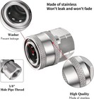 2 Sets Npt 1 4 Inch Pressure Washer Coupler Quick Connect Plug Male Female 1 4 Q