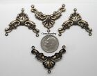  1598 Antiqued Gold 3 Ring  y  Connector - 4 Pcs