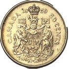 1959 Canada 50 Cents  800 Silver Coin   Combined Shipping   Lot C34