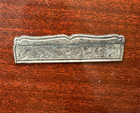 Antique  Silver Comb Holder W  Tortoise Shell Comb Etched Case Pocket Size 4inch