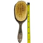 Vintage Ornate Floral Repousse Vanity Set Brush Mirror Comb Silver Tone Fair