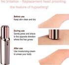 Facial Hair Remover Replacement Heads  For Flawless Finishing Rose Gold-6pcs