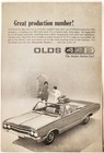 1965 Oldsmobile 442 Rocket Action Car Advertisement Automobilia Classic Dwqq11