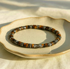 Men s Tiger Eye Hematite Bracelet Healing Energy Jewelry Strength Grounding Gift