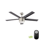 Home Decorators Collection Sw1422bn Merwry 52 In  Led Brushed Nickel Ceiling Fan