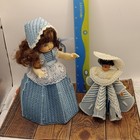 Plastic Canvas Craft Dolls Mixed Lot Extra Canvas Aida Cloth Need Repair