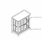 Retro Curio Display Cabinet Storage Cabinet With Led Light   Adjustable Shelves