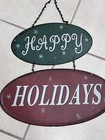 Happy Holiday Decor Hanging On The Door Christmas 