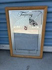 Vintage Tanqueray Mirrored Sign With Wood Picture Frame 19  X 13 5  Man Cave