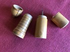 Antique Treen Pair Of Sewing Needle Cases  Screw Top  Cylindrical Box