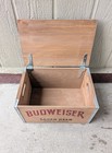 Vintage Budweiser Wood Beer Crate Box With Lid Anheuser Busch Eagle Since 1876