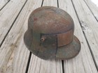 Wwi German Stalhelm With Original Camouflage Turtel Shell Camo Helmet