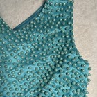 Blue Tulle Pearl Dress Flower Girl Wedding Pageant Formal Party Birthday Gown
