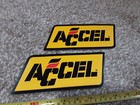 Lot Of 2 Vintage Accel Spark Plugs Racing Decals Nhra Nascar Stickers Hot