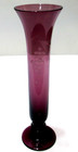 Vintage Glass Bud Vase Cut Glass Design Amethyst Purple 7 1 8  Tall