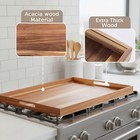 30 x22  Acacia Stove Cover Noodle Board W  Juice Groove For Gas   Electric Stove