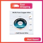 20 Gauge Half-round Copper Wire 0 81x0 41mm - 1 3 Oz  55 Feet  Pure Copper Craft
