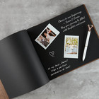 Custom Monogram Wooden Photo Album     Personalized Anniversary Keepsake Gift