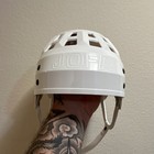 Jofa Vm Ice Hockey Helmet Open Face White Foam Padding Chin Strap 51234