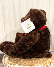 Fao Schwarz Plush Bear Jointed Brown 24  Red Ribbon 2006 W tag Love