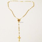 Rosario De Oro Laminado Con Arcangel Y Cruz  14  Saint Michael The Archangel