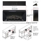 36  Insert Infrared Electric Fireplace With Removable Trim Kit And Touch Panel 