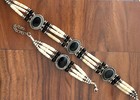 Buffalo Bone Bracelet And Choker Set Native American Beaded Agate Stone Tribal