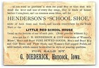 C M Henderson   Co Shoes Red Card Boots Trade Victorian G Diederick Hancock Iowa